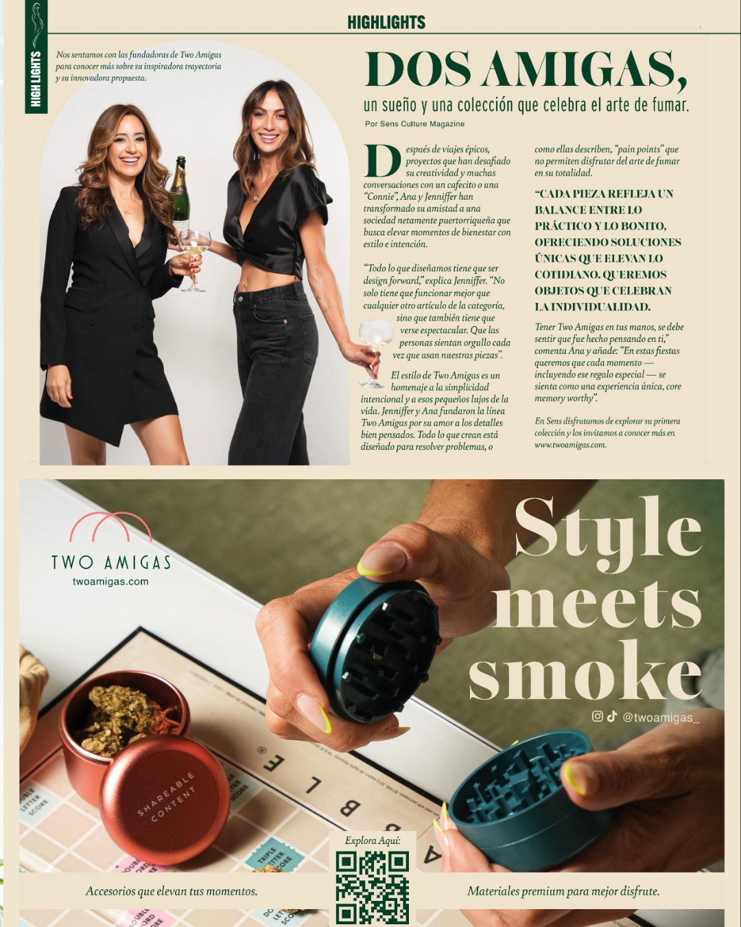 Sens Culture Magazine #25 “Two Amigas: A Vision Rooted in Simplicity and Intention”